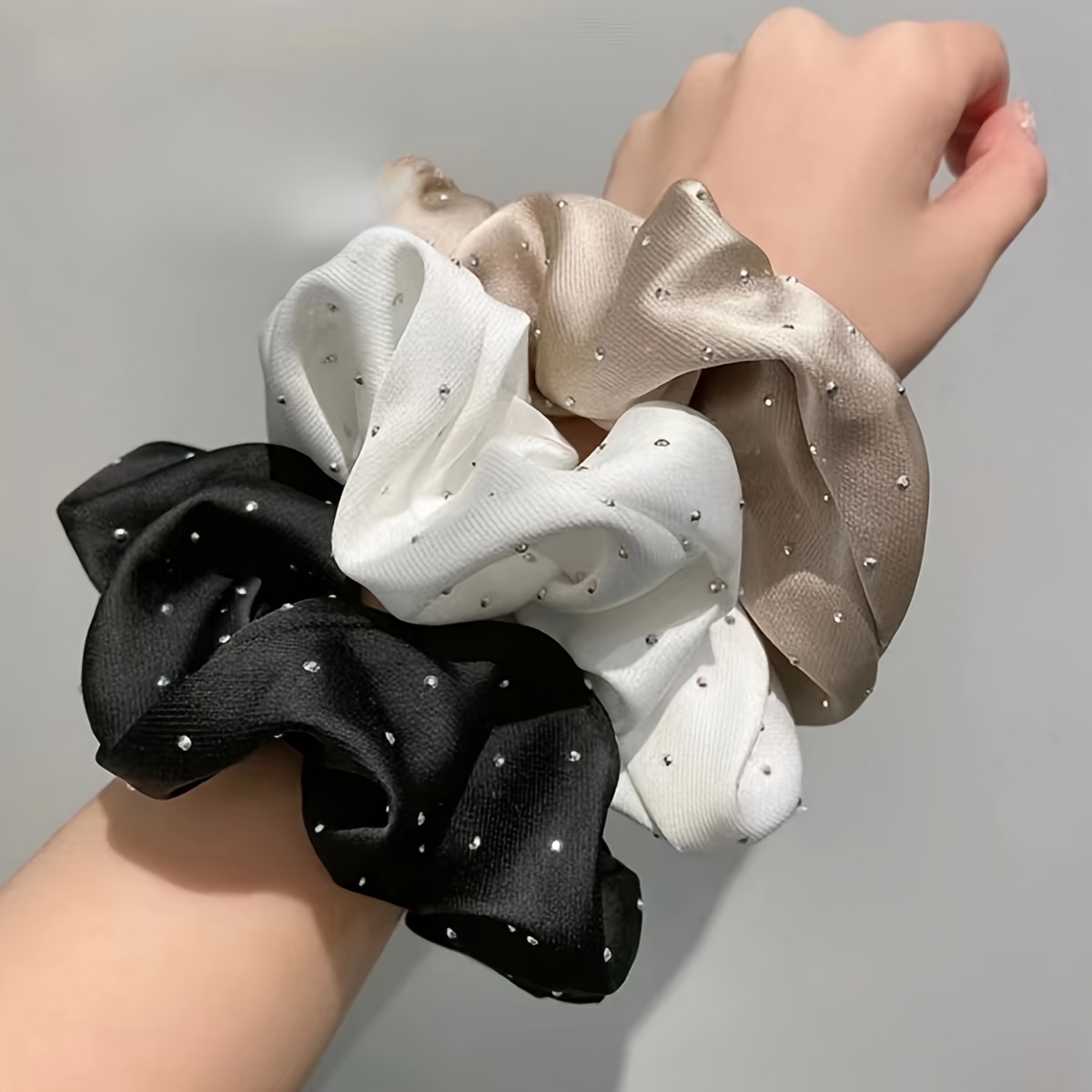 1/3PCS ซาติน Scrunchies พร้อม  - Travel Accessories Aesthetic บทวิจารณ์และราคา