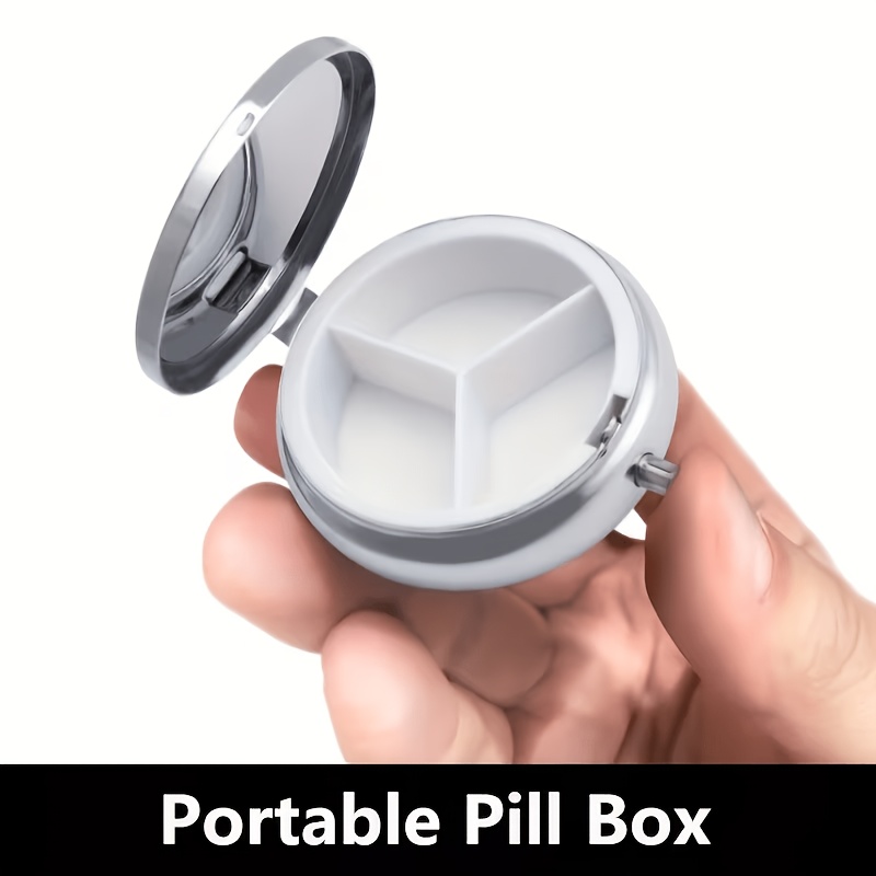 กล่องยาโลหะทรงกลมแบบพกพา 1 ชิ้ - Travel Accessories As Gifts บทวิจารณ์และราคา