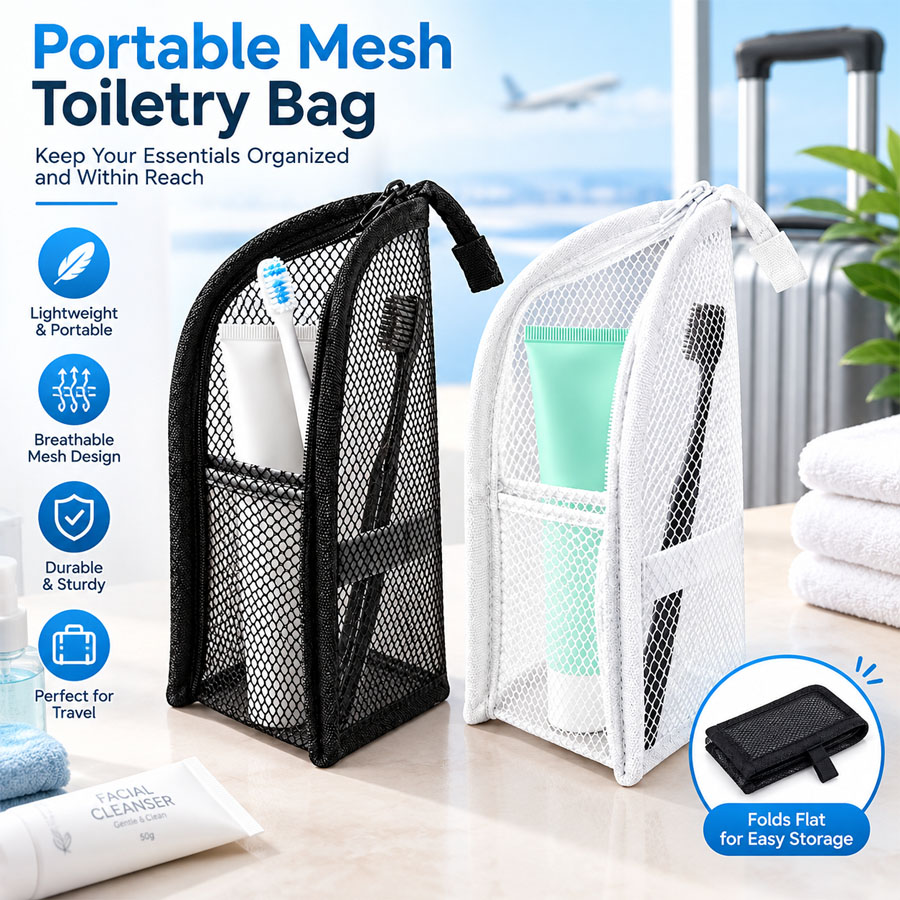 กระเป๋าตาข่ายพกพาสำหรับใส่ของใ - Travel Accessories Organizer Bag บทวิจารณ์และราคา